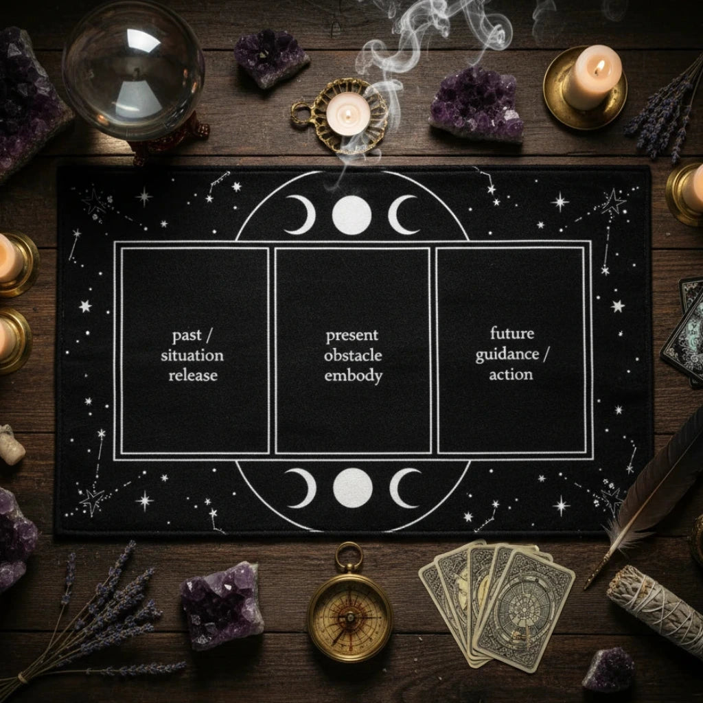 Pochette en velours phases de lune