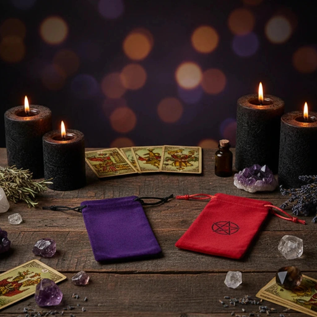 Set d'autel pentagramme nappe & pochette