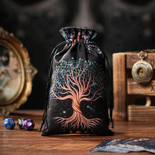 Pochette en velours pour cartes et accessoires de divination