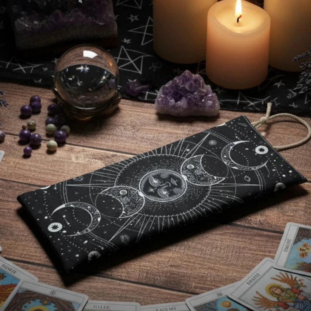 Pochette en velours phases de lune