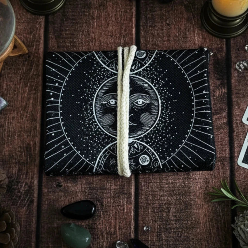 Pochette en velours phases de lune