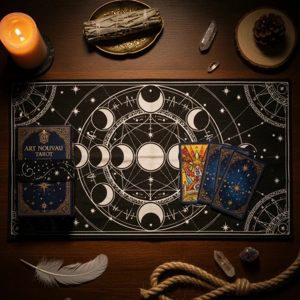Pochette en velours phases de lune