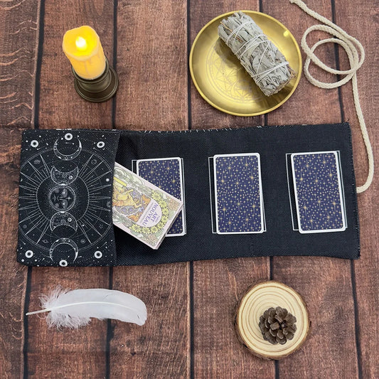 Pochette en velours phases de lune